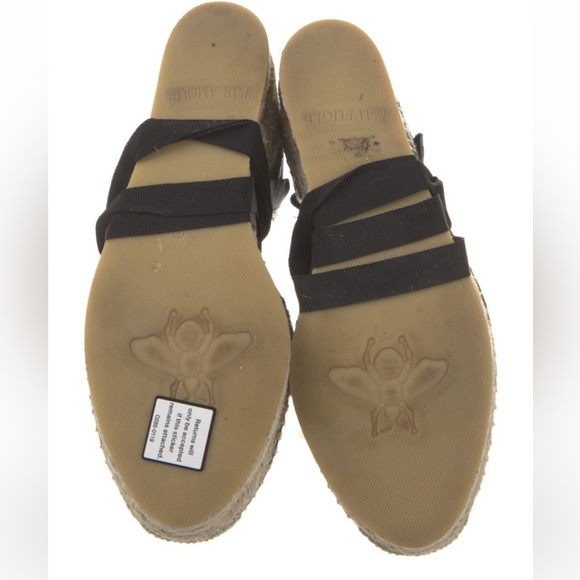 Gucci Black Espadrille Wedges - Picture 4 of 8